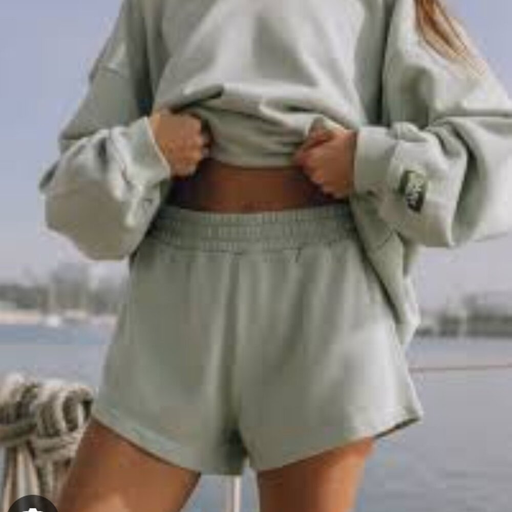 Daily Drills Unisex Oversized Crew Sweatshirt in Harbor